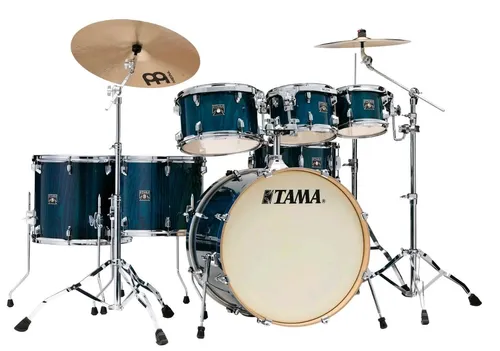 TAMA Superstar Classic Drum Set 7-teilig - Gloss Sapphire Lacebark Pine - Akustisches Drum Kit von TAMA, 7-teilig, sofort lieferbar und ideal für Musiker, die Wert auf hochwertige Materialien und klangliche Vielfalt legen.