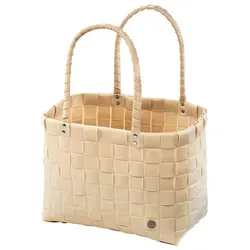 Kobolo Einkaufsshopper BEZ - Beige geflochten - Einkaufsshopper aus strapazierfähigem PE-Material mit PU-Henkeln, leicht und robust für den Alltag. Ideal für Einkäufe, Strandbesuche und unterwegs, vereint Funktionalität und modernen Stil.