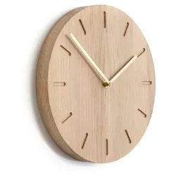 applicata - Watch:Out Wanduhr, Eiche natur / Messing