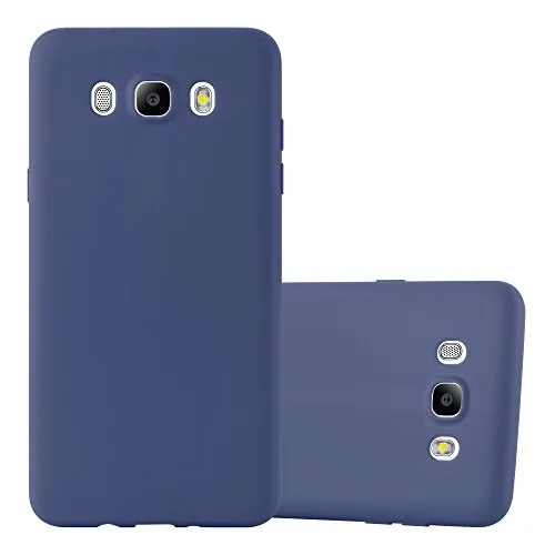 Cadorabo Hülle kompatibel mit Samsung Galaxy J7 2016 Schutzhülle TPU Silikon Case Candy Design Slim Kratzfest Weiche Gummi mit Rundumschutz Case Hülle für Galaxy J7 2016 in Blau