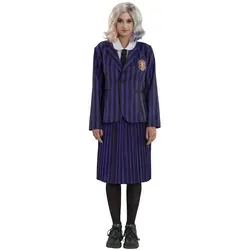 Chaks - Wednesday Schuluniform Enid Sinclair, 3-teiliges Kostüm für Erwachsene, Outfit für Halloween und Karneval