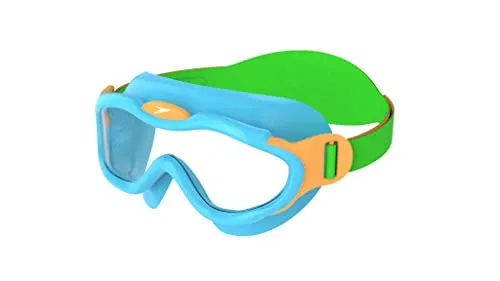 Speedo Unisex Kinder Biofuse Sea Squad Schwimmmaske - Taucherbrillen mit 100 % UV-Schutz und Antibeschlagbeschichtung für klare Sicht. Die weiche Dichtung sorgt für eine bequeme Passform, ideal für kleine Schwimmer.