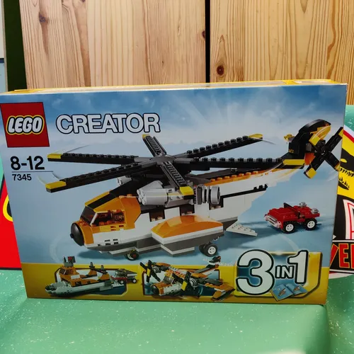 Lego 7345 Creator Transporthubschrauber - LEGO Creator Set, ideal für Kinder von 5-8 Jahren, fördert Kreativität und motorische Fähigkeiten beim Bauen und Spielen.
