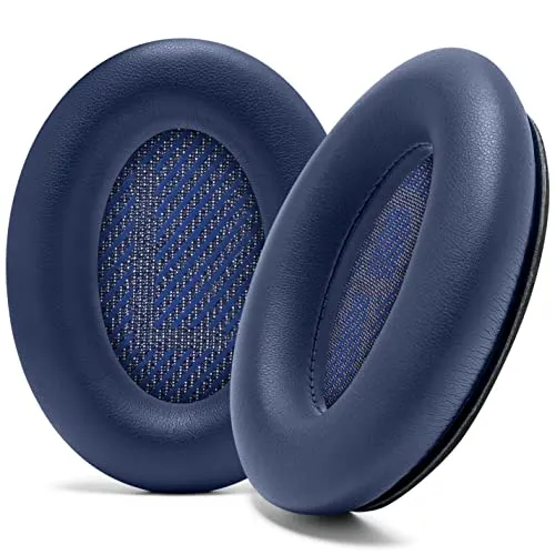 Wicked Cushions Ohrpolster für Bose QuietComfort - Midnight Blue - Kopfhörer Zubehör mit luxuriösen Ohrpolstern aus strapazierfähigem PU-Leder für verbesserten Komfort und Klangqualität. Ideal für QuietComfort 45, SE und 2023 Edition.