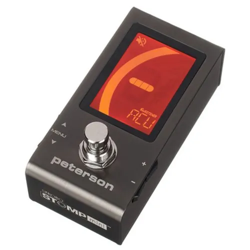 Peterson StroboStomp Mini - Kompaktes Strobe Tuner Pedal für präzises Stimmen; Mit großem HD-Display und über 80 Sweetened-Tunings für optimale Klangqualität.