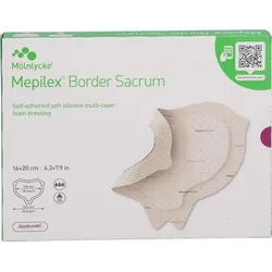 Mepilex Border Sacrum Schaumverband 16x20 cm - 5 Stück - Arzneimittel mit exzellenter Wundheilung und hohem Tragekomfort, ideal für die Versorgung von Druckgeschwüren.