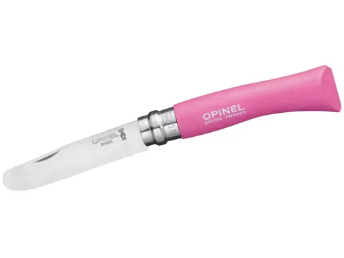 Opinel Kindermesser rostfrei Buchenholz pink