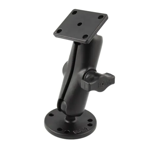 RAM Mounts B-139U Double Ball Mount - Zubehör für Scanner: Flexibel einstellbarer RAM Mounts Double Ball Mount mit universellem AMPS-Vierlochmuster für hohe Kompatibilität.