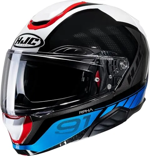HJC RPHA91 RAFINO MC21 Klapphelm - Modularer High-End-Motorradhelm aus Carbon-Aramid-Hybridfasern für optimale Schlagfestigkeit und Komfort, mit schnellem Demontagesystem und ECE 22.06 Zulassung.
