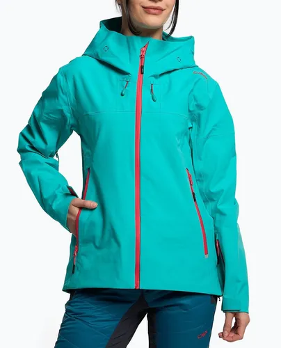 CMP Damen Skijacke mit Kapuze 31Z2196 in Blau (Größe 36 EU) - Wasserabweisende Skijacke aus 100% Polyester, ideal für alpine Aktivitäten. Pflegeleicht und komfortabel für optimale Bewegungsfreiheit.