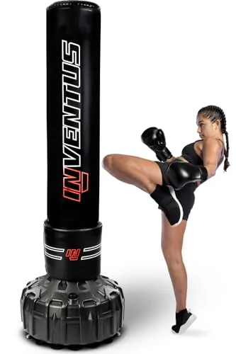 Boxsack Freistehend 185 cm – Ideal für Boxtraining und Fitness Zuhause - Robuster Standboxsack aus hochwertigem PU-Leder, perfekt für effektives Training. Mit einer stabilen Basis für hohe Standfestigkeit und einfacher Montage, ideal für Einsteiger und Profis.
