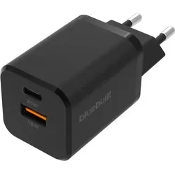 BlueBuilt 38 W Power-Delivery & Quick-Charge Ladegerät mit 2 USB-Anschlüssen - Das BlueBuilt 38 W Ladegerät mit 2 USB-Anschlüssen ermöglicht schnelles Aufladen für zwei Geräte gleichzeitig. Ideal für Smartphones und In-Ear-Kopfhörer. Kompakt und perfekt für unterwegs!