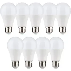 Müller-Licht LED Leuchtmittel Birnenform A55 7W = 40W E27 matt 470lm Ra95 Flicker-Free warmweiß 2700K 180° 9 x