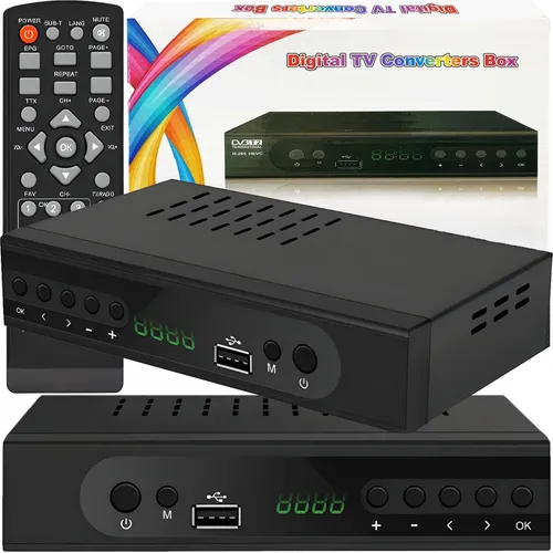 DVB-T2 Receiver HDMI HD Digital Mediaplayer - Retoo - TV-Receiver für DVB-T2 mit FHD 1080p, PVR- und Timeshift-Funktion für flexibles Fernsehen. Ideal für Streaming und Internetinhalte dank Ethernet-Anschluss.