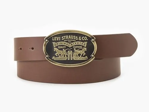 Levi's® Ledergürtel Billy Plaque Belt - Markante Koppelschließe - Gürtel aus 100% Rindsleder mit markanter Koppelschließe, ideal für einen lässigen Look. Breite von 4 cm für optimalen Tragekomfort.