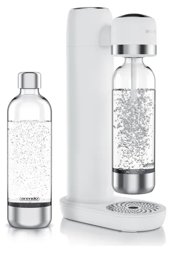 Arendo Wassersprudler Soda Maker - Wassersprudler Set mit 2x 1000 ml BPA-freien Flaschen, individuell dosierbare Sprudelstärke für perfekten Genuss zu Hause.