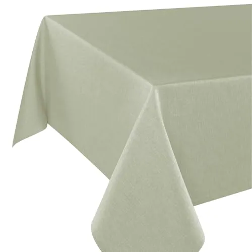 Tischdecke Wien Home, Moderne Tischwäsche mit Fleckschutz für das ganze Jahr, grün, 130x160 cm