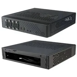 Akasa Cypher SPX Thin-ITX Gehäuse (A-ITX39-M1B) - Robustes Thin-ITX Gehäuse aus Aluminium, ideal für vielseitige Anwendungen wie Digital Signage. Mit VESA-kompatiblen Bohrungen für einfache Montage.