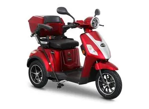 Elektromobil ROLEKTRO E-Trike 25 V.2, rot - Behinderten-Bedarf - Komfortables 3-Rad E-Trike mit 1000W Motor, 50 km Reichweite und sicherem Fahrvergnügen ohne Helmpflicht bei angelegtem Gurt.