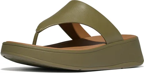 FitFlop Damen Flip Flops F-Mode Leather Flatform Sandalen - Elegante Sandy Beige Flip Flops aus hochwertigem Leder für Damen, ideal für jede Jahreszeit. Bequeme Flatform-Sohle sorgt für angenehmen Tragekomfort.