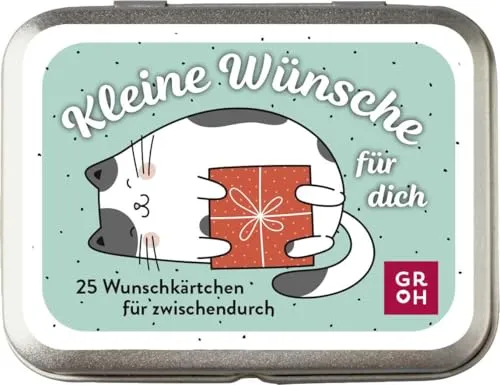 Kleine Wünsche für dich: 25 Wunschkärtchen für zwischendurch | Kleines Geschenk für liebe Menschen. Dekorative Dose mit guten Wünschen und liebevollen Zitaten.
