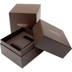 Roamer Herren Armbanduhr Valais 39 mm - Elegante Herren Armbanduhr mit 39 mm Edelstahlgehäuse und Lederarmband. Wasserdicht bis 5 ATM, ideal für den täglichen Gebrauch und stilvolle Anlässe.
