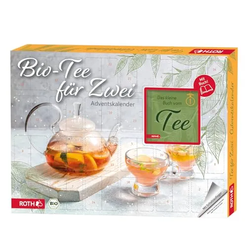 ROTH Bio-Tee für Zwei Adventskalender - 2x24 verschiedene Bio-Teesorten, ideales Geschenk für gemeinsamen Teegenuss zur Vorweihnachtszeit