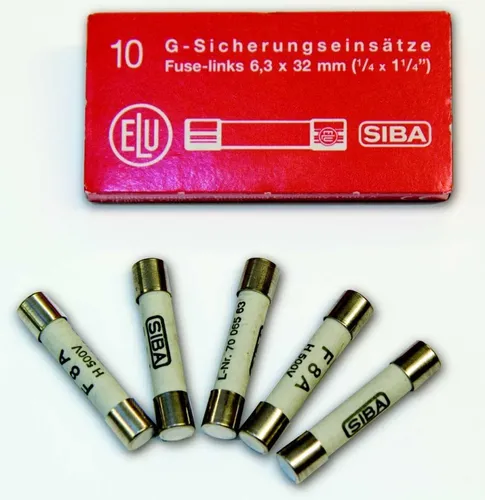 Siba Feinsicherungen 1,6A 500V - 100 Stück - Praktisches Set mit 100 Keramiksicherungen, ideal für den Einsatz im Elektrobereich. Zuverlässige Absicherung mit träge (T) Auslösecharakteristik für maximale Sicherheit.