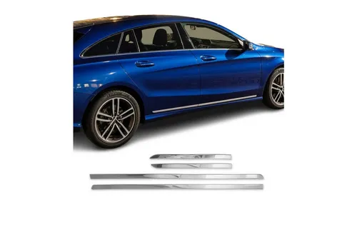 OMAC Zierleisten-Aufkleber für Mercedes CLA X117 (2013-2019) - Chrom 2tlg - Hochwertige Zierleisten für den Mercedes CLA, die nicht nur stilvoll aussehen, sondern auch Ihre Originalteile vor Kratzern schützen. Einfache Montage ohne Bohren, aus rostfreiem Edelstahl für Langlebigkeit und Robustheit.