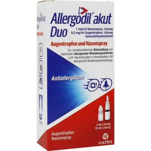 Allergodil Akut Duo Kombipackung 1 P - Arzneimittel gegen Allergien, rezeptfrei erhältlich und ideal für schnelle Linderung von Allergiesymptomen.