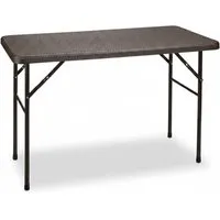 Gartentisch klappbar aus Rattan - Wetterfester Klapptisch für Camping und Garten, leicht und stabil, ideal für jede Outdoor-Aktivität.