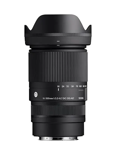 SIGMA 887965 16 mm - 300 f./3.5-6.7 DC OS für Sony E-Mount - Vielseitiges All-in-One-Zoom-Objektiv für Landschafts-, Porträt- und Sportfotografie mit 1:2 Vergrößerung und exzellentem Autofokus.