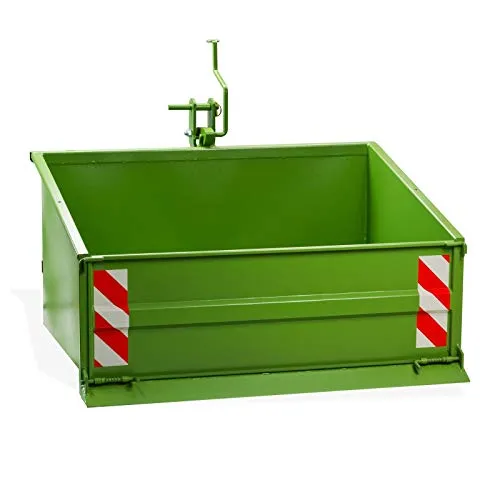 Traktor Stahl Heckcontainer 1200S - Robuster Transportcontainer - Anhänger & Kipper, komplett aus Stahl gefertigt mit stabiler Konstruktion und einfacher Kippvorrichtung für müheloses Entladen.