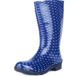 Ladeheid Damen Gummistiefel LA-967 (Dunkelblau/Punkte, 40 EU) - Elastische und formstabile Gummistiefel für Damen, 100% wasserdicht und leicht zu reinigen. Ideal für Spaziergänge bei jedem Wetter, hergestellt in der EU aus robustem PVC.