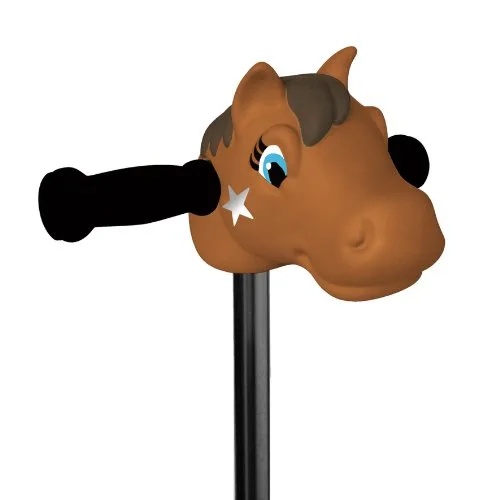 Scootaheadz Pony Roller Kopf: Scooter Kopf Zur Personalisierung Von Kinder Tretrollern - Ab 3 Jahren - Lenker Pony Kopf In Cowboy Stil Mit Sheriff Stern - Micro Scooter Zubehör für Roller Jungen