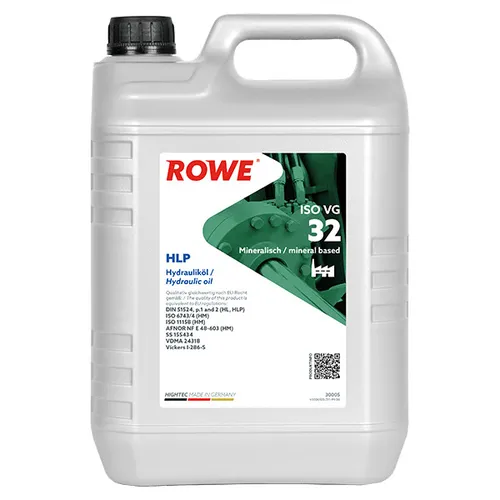 ROWE HIGHTEC HLP 32, 5 Liter - Hochleistungs-Hydrauliköl - Hydrauliköle, ideal für den Einsatz in modernen hydraulischen Systemen mit hervorragendem Verschleißschutz und hoher Temperaturbeständigkeit.