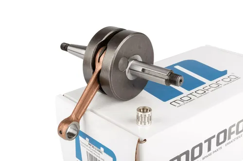 Verstärkte AM6 Kurbelwelle 20mm - Hochwertige Kurbelwelle für Minarelli AM6 Motoren, optimiert für verbesserte Motorleistung und höhere Vorverdichtung. Ideal für 50-70ccm Sport Setups mit erstklassigen Features.