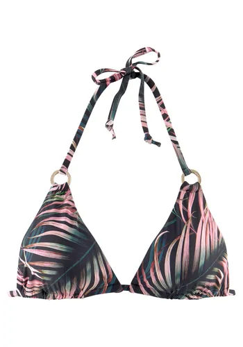 LASCANA Triangel-Bikini-Top Reese mit goldfarbenen Zierringen - Neckholder-Bikini mit herausnehmbaren Softcups und eleganten Zierringen, perfekt für einen stilvollen Strandauftritt.