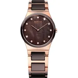 BERING Damen Uhr Quarz Movement - Ceramic Collection - Armbanduhren für Damen mit minimalistisch-dänischem Design, kratzfestem Saphirglas und 5 ATM Wasserdichtigkeit. Ideal für einen eleganten Look im Alltag.