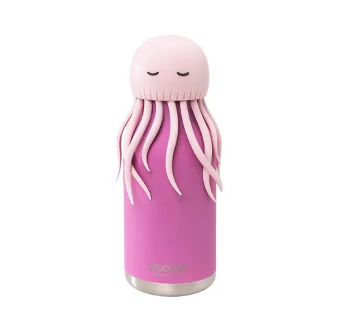Asobu Bestie Jellyfish 460 ml Isolierflasche mit Strohhalm - Sonstige, praktische und stilvolle Flasche mit Isolierung für heiße und kalte Getränke, ideal für unterwegs.