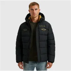 PME LEGEND Steppjacke mit Kapuze und Logo-Badges blau XL (54)