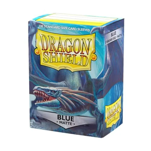 Dragon Shield | Standard Size Matte Card Sleeves | 100 CT - Smooth & Tough TCG Sleeves - Compatible with Pokemon, Flesh & Blood, One Piece & Magic the Gathering | Matte Blue
