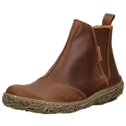 El Naturalista Stiefelette aus Leder/Textil in Braun - Größe 36 EU - Stylische Stiefelette in Terra mit bequemem Blockabsatz (3 cm) und hochwertigem Leder-Textil-Mix, ideal für den Alltag.