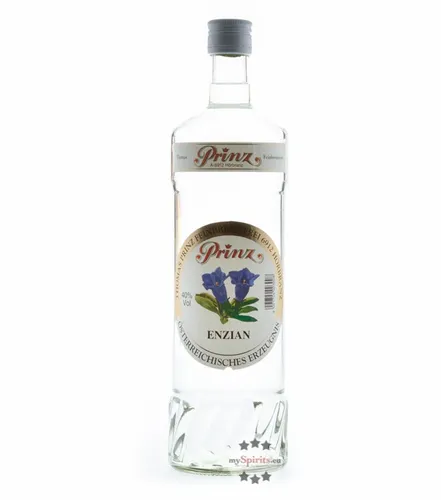 Prinz Enzian Schnaps 40% vol. 1,0L - Alpen-Spezialität aus Österreich, ideal für festliche Anlässe und Geschenke im Advent. Jetzt günstig, schnell & sicher bestellen bei mySpirits.eu.