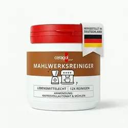 Ceragol ultra® Mahlwerksreiniger 200 g - Entkalkung & Reinigung für Kaffee- & Espressomaschinen, professionelle Reinigung mit patentierter Formel für frischen Kaffee ohne Bitterstoffe.