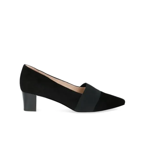 Peter Kaiser Pumps Velourleder schwarz 9-72342-44-004 - Elegante Pumps aus Velourleder in Schwarz, Größe 37, mit 4,5 cm Blockabsatz - perfekt für stilvolle Auftritte!