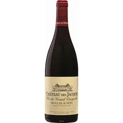 Château des Jacques Clos du Grand Carquelin Moulin a Vent 2021 - Exklusiver Cru Beaujolais in tiefkirschrot, mit lebhaften Aromen von Beerenfrüchten und feiner Würze. Eleganter, kraftvoller Wein mit hervorragendem Reifepotenzial – ideal für besondere Anlässe.
