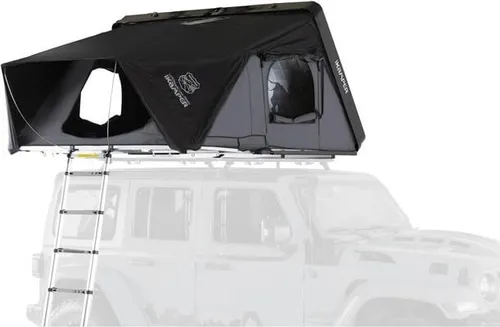 iKamper Skycamp 3.0 Dachzelt, Rocky Black - Dachzelt mit Hartschale für 4 Personen, extrem wetterfest und ideal für Abenteuerreisen im Freien.