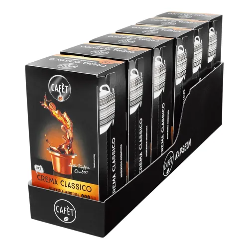 Cafet für Cremesso Crema Classico Kaffee 16 Kapseln - 6er Pack - Kaffee - Aromatische Cremesso Kapseln für perfekten Genuss, einfach zu verwenden und kompatibel mit deiner Cremesso Kaffeemaschine.