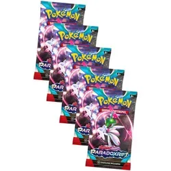 Pokemon Karten Karmesin & Purpur - Paradox Rift - 5 Booster Sammelkarten